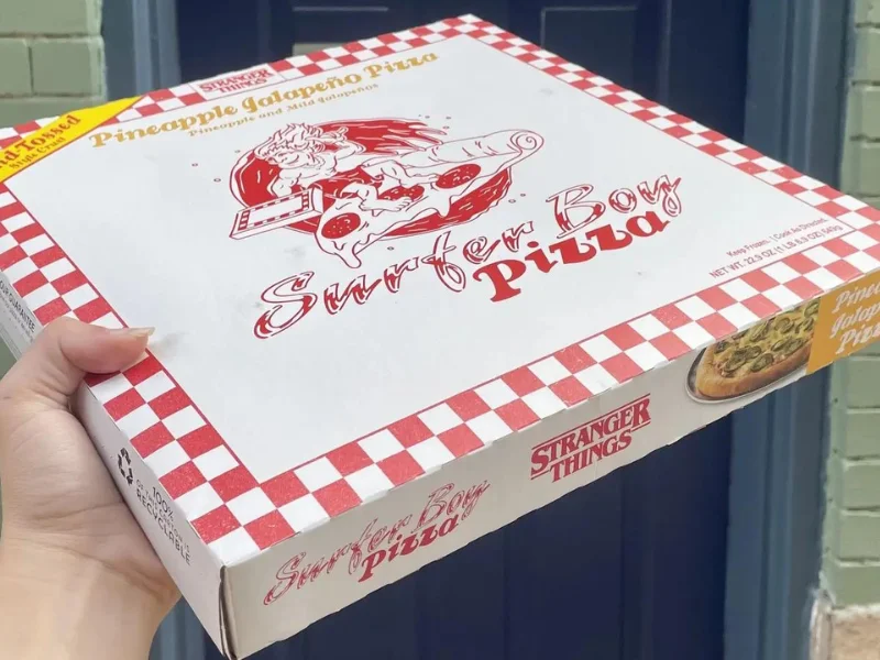 Surfer Boy Pizza delivery box