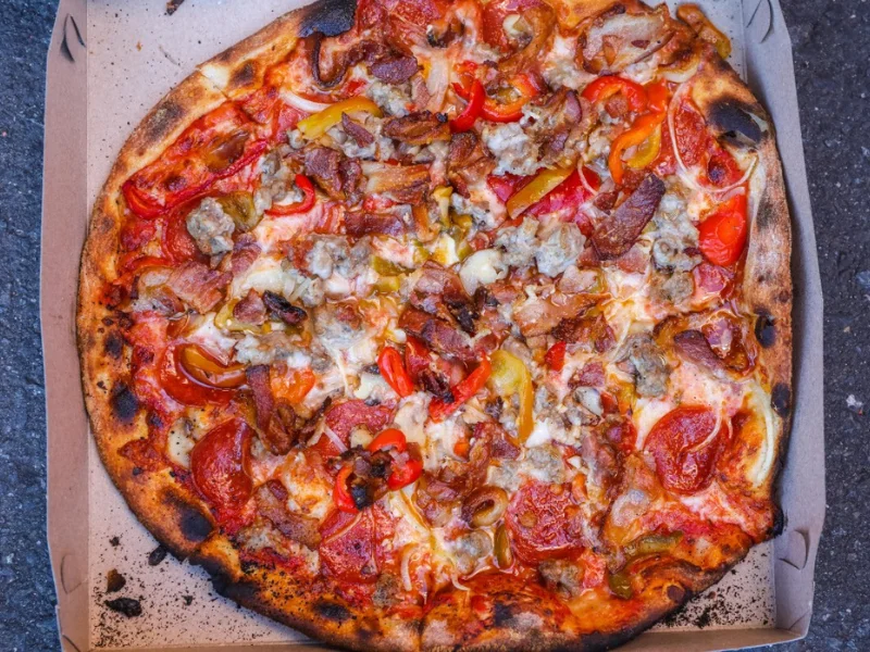 Modern Apizza's Italian Bomb pizza is a meat-lover's dream come true!