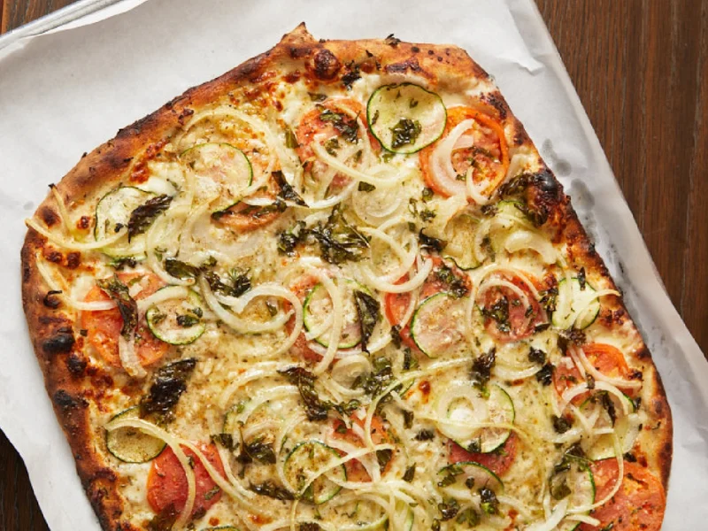 Sally's Apizza does veggies some serious justice with their Garden Special.