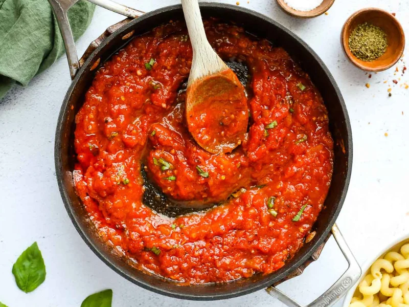 San Marzano tomato sauce.